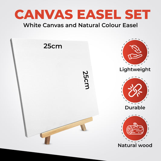 25x25cm Canvas Easel Set
