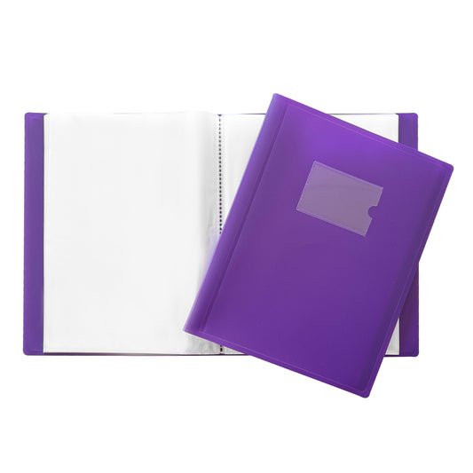 A4 Purple Flexible Cover 100 Pocket Display Book