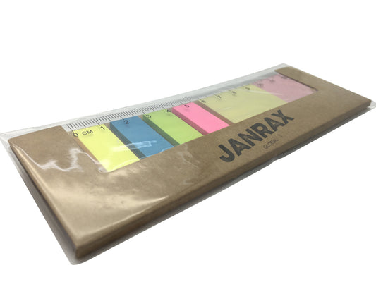 Janrax Sticky Notes Set with Rule