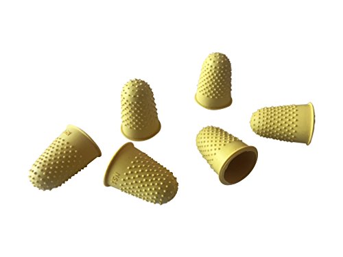 Yellow No.2 Rubber Thimblettes Pack of 12