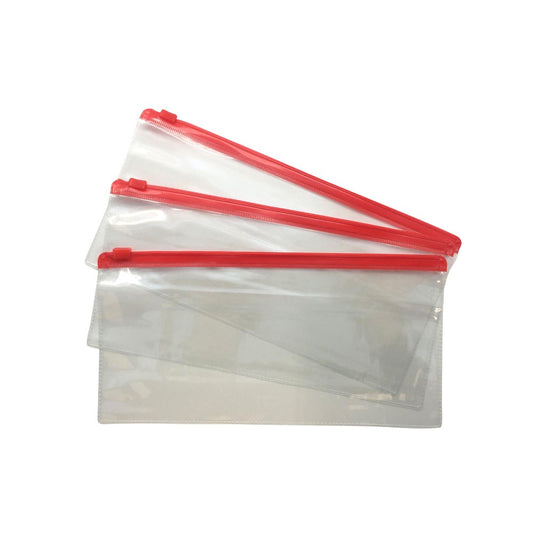 Pack of 12 DL Red Zip Zippy Bags - Janrax 708513