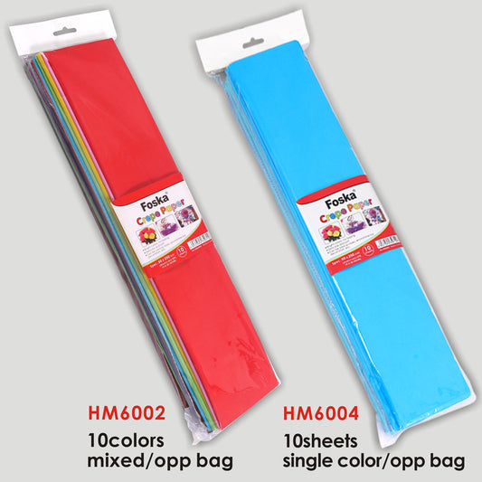 Pack of 10 Dark Blue Crepe Paper 50 x 200cm