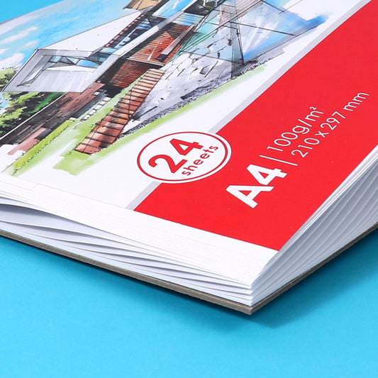 A4 24 Sheets Top Glued Open Marker Pad