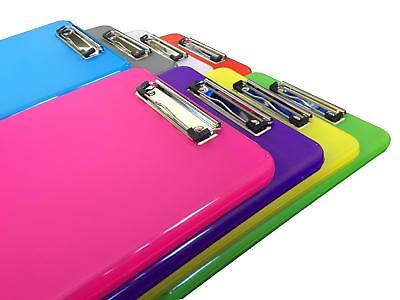 Pack of 8 Assorted Colour A4 Clipboard Box Files