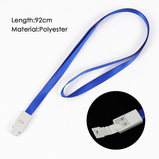 Pack of 12 Assorted Colour Lanyards - Name Badge Card Holders