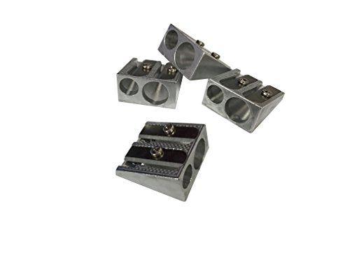 Pack of 12 Janrax Two Hole Metal Pencil Sharpeners