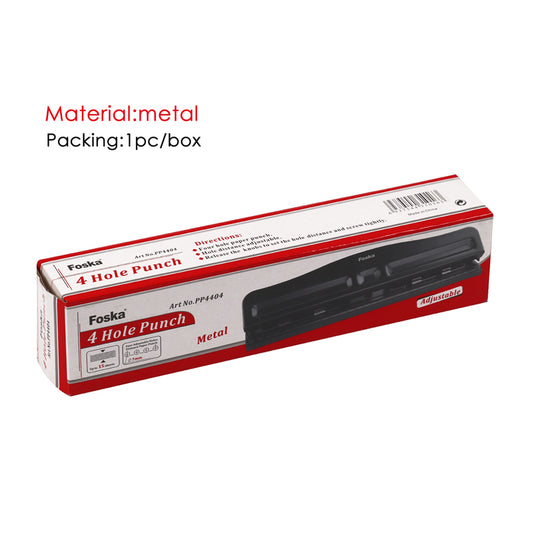 Metal 4-Hole Punch - Adjustable Holes Punching