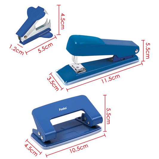 Set of 4 Stapler Hole Punch Set
