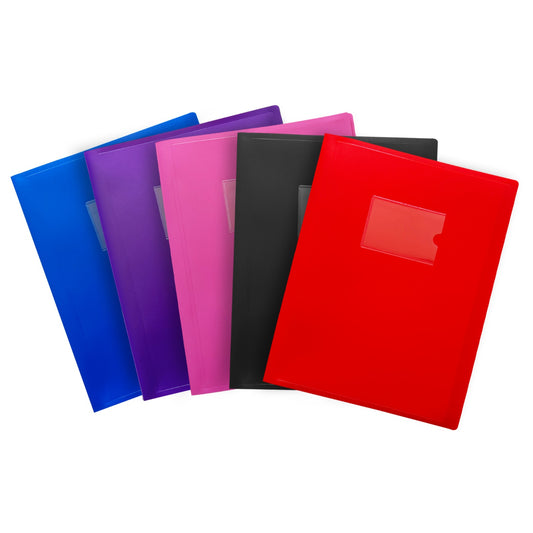 A4 Red Flexible Cover 20 Pocket Display Book