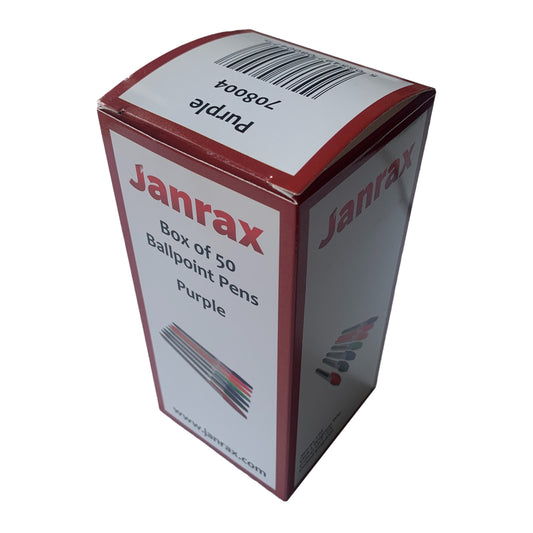 Box of 50 Purple Ballpoint Pens Smooth Glide by Janrax