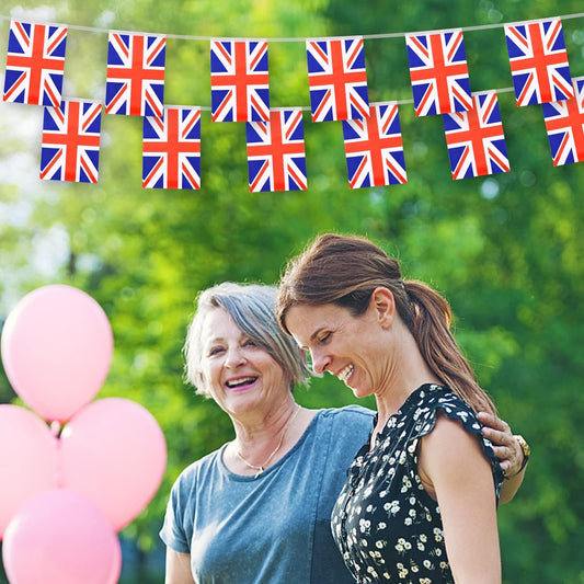 Union Jack Bunting 10m with 20 Square Flags
