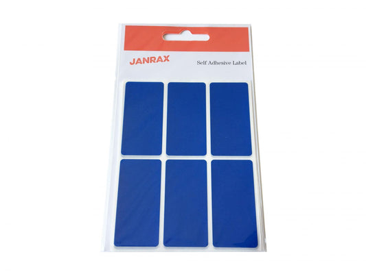 Pack of 24 Blue 25x50mm Rectangular Labels - Adhesive Stickers