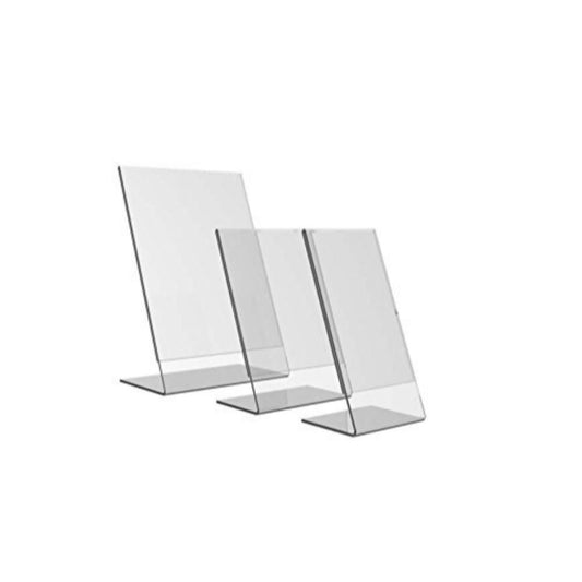 Pack of 10 Portrait 6x4inch L Shape Acrylic Photo Frame - Sign Holder - ACR46V