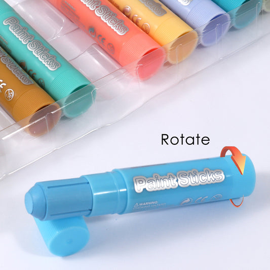 Pack of 6 Macaron Assorted Colour Paint Sticks