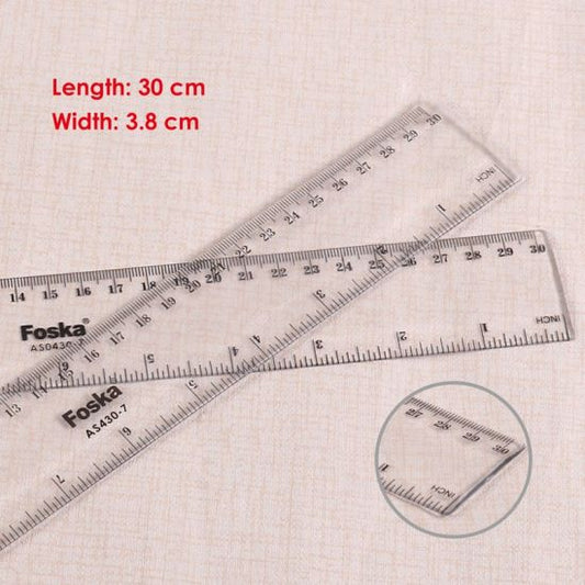 30cm Clear Ruler by Foska
