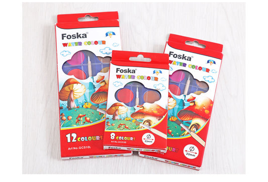 Portable Travel 12 Watercolour Paint Set with Brush