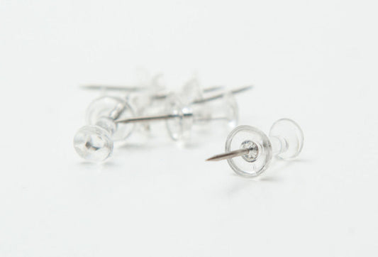 Pack of 500 Janrax Clear Transparent Push Pins