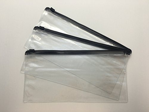 Pack of 12 DL Black Zip Zippy Bags