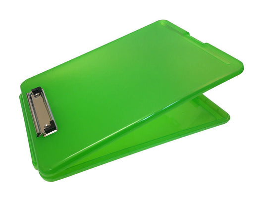A4 Green Clipboard Box File - Storage Filing Case
