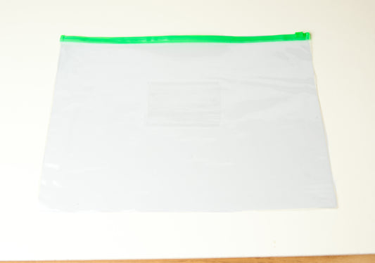 Pack of 12 A4 Green Zip Zippy Bags
