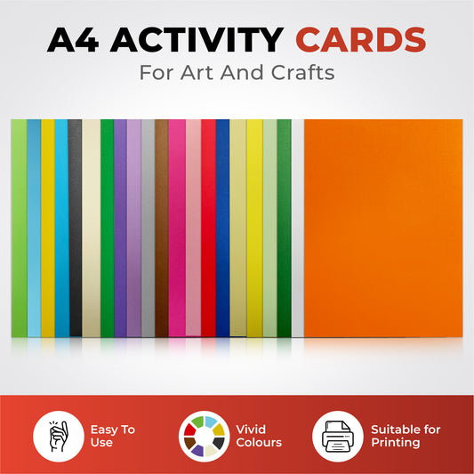 Pack of 50 A4 Pastel Yellow Coloured Card 160gsm Sheets