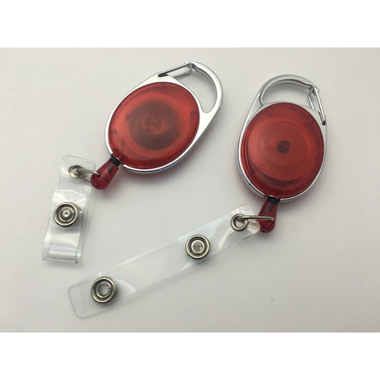 Red Key Reel ID Card Badge Holder