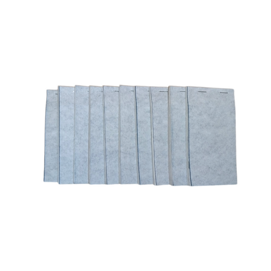 Pack of 10 76mm x 140mm Plain White Duplicate with Carbon Service Pads