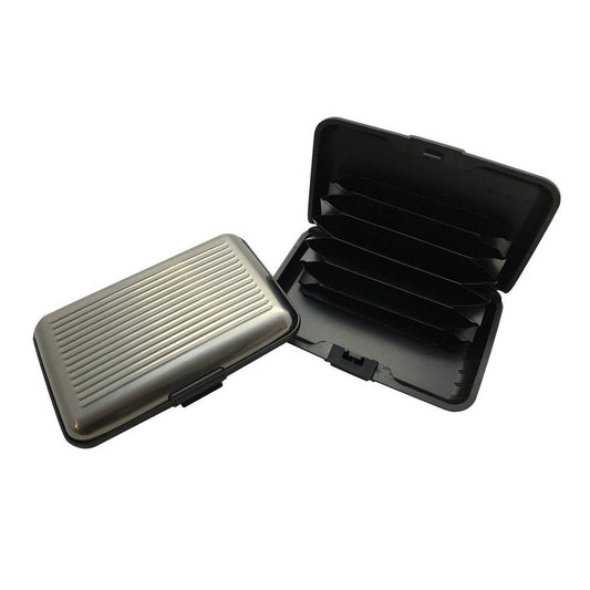 Grey Aluminium Credit Card Holder - Durable and Lightweight