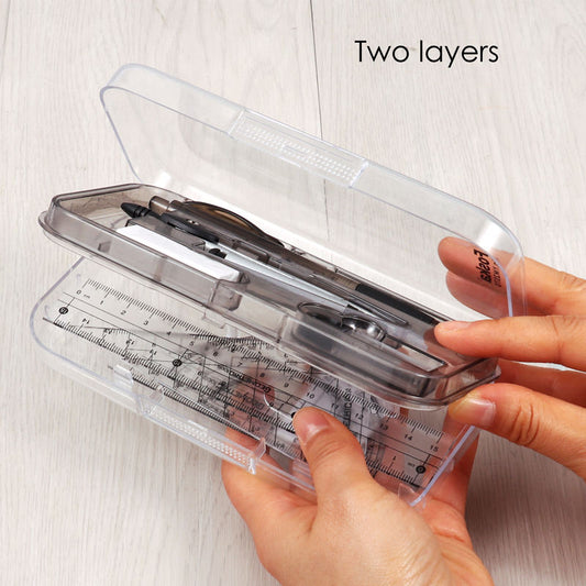 Two Layers Zinc Alloy Compass Divider with Pen Ruler Math Set