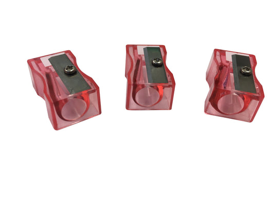 Pack of 100 Red Translucent Pencil Sharpeners
