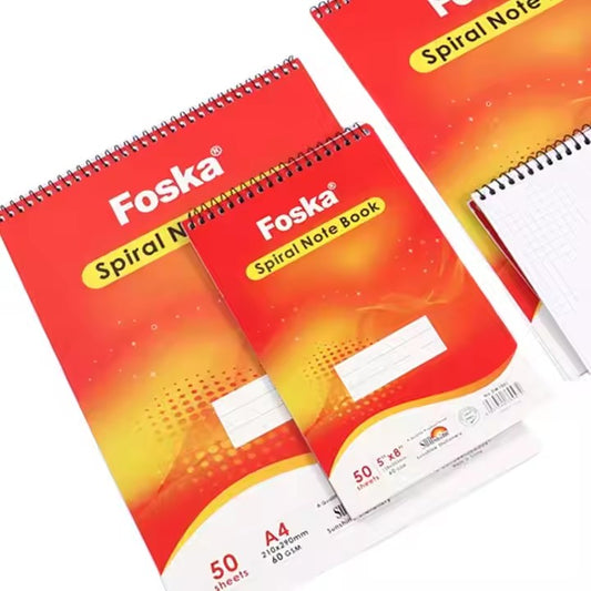 50 Sheets Lined Spiral Notebook 5"x8"