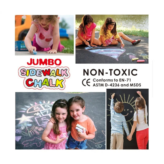 Tub of 20 Jumbo Sidewalk Colours Chalks