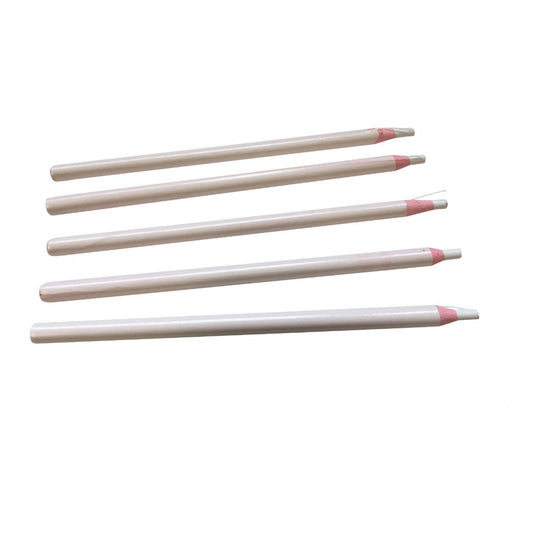 Pack of 12 White Chinagraph Pencils by Janrax - Peel Off China Markers
