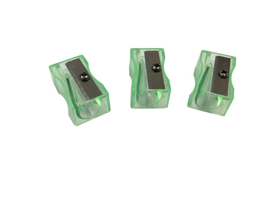 Pack of 100 Green Translucent Pencil Sharpeners