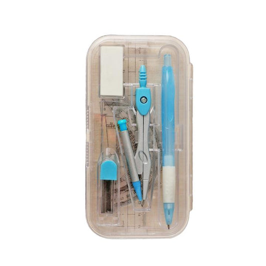 Two Layers Zinc Alloy Compass Divider with Pen Ruler Math Set