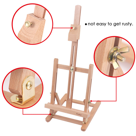 Beech Wood Antique Adjustable Painting Stand Display Tripod Easel 20 x 24 x 56cm