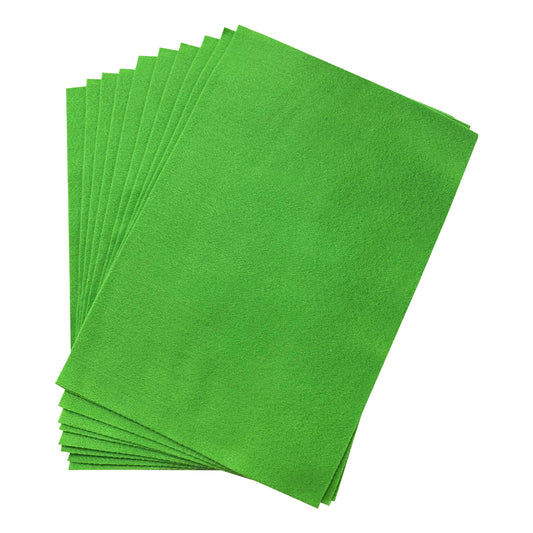 Pack of 10 A4 Light Green Coloured Felt 180gsm Sheets