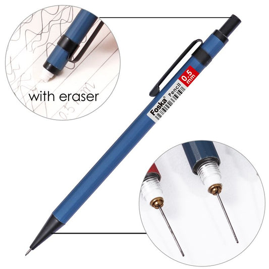 Single 0.5mm Metal Mechanical Pencil With Eraser