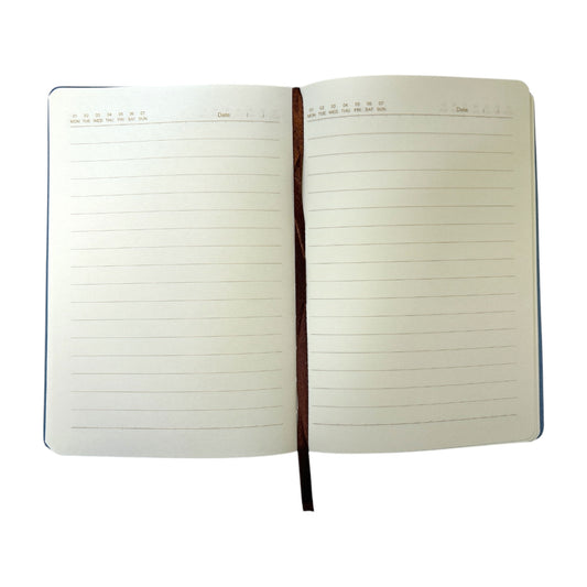 Single A5 96 Sheets Ruled PU Leather cover Notebook with Elastic Closure