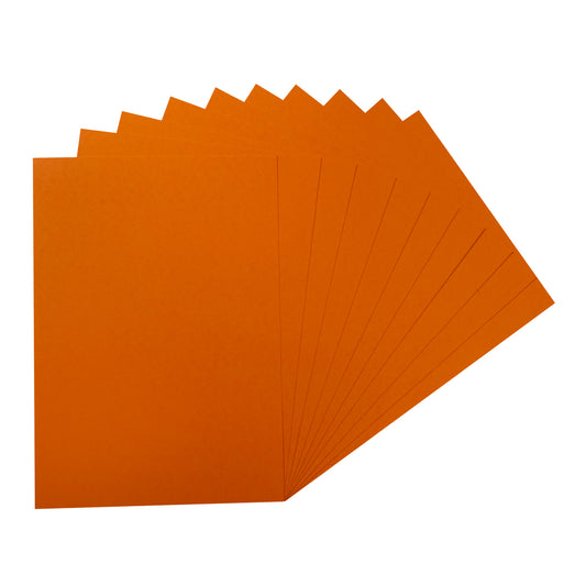 Pack of 50 A5 Orange Coloured Card 160gsm Sheets
