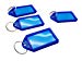Pack of 100 Small Blue Identity Tag Key Rings
