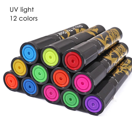 Pack of 12 Assorted Glow in Dark Colours Face Paints