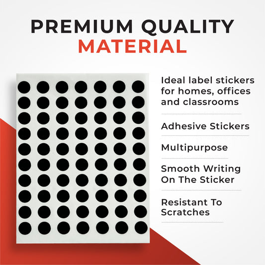 Pack of 560 Green 8mm Round Labels - Stickers