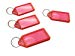 Pack of 100 Small Red Identity Tag Key Rings