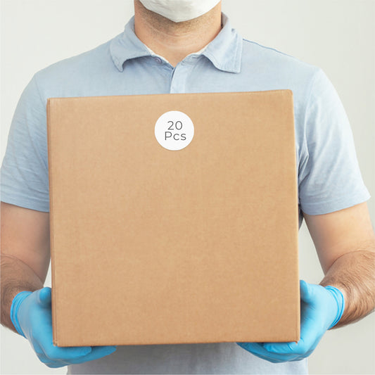 Pack of 140 White 19mm Round Labels - Stickers