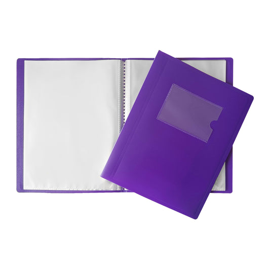 A5 Purple Flexible Cover 40 Pocket Display Book