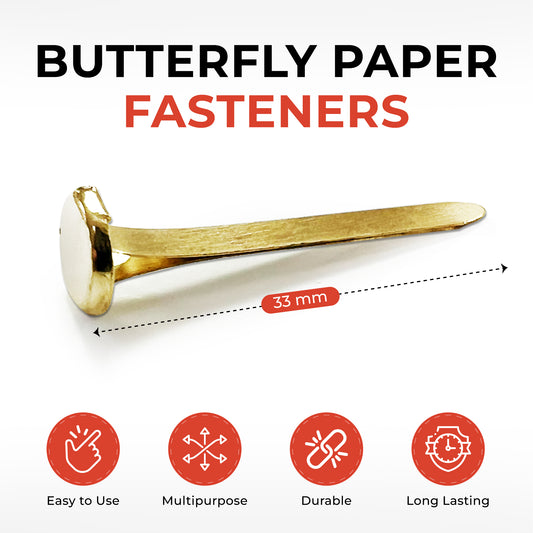 Pack of 200 30mm Brass Paper Fasteners {pintorex pf30}