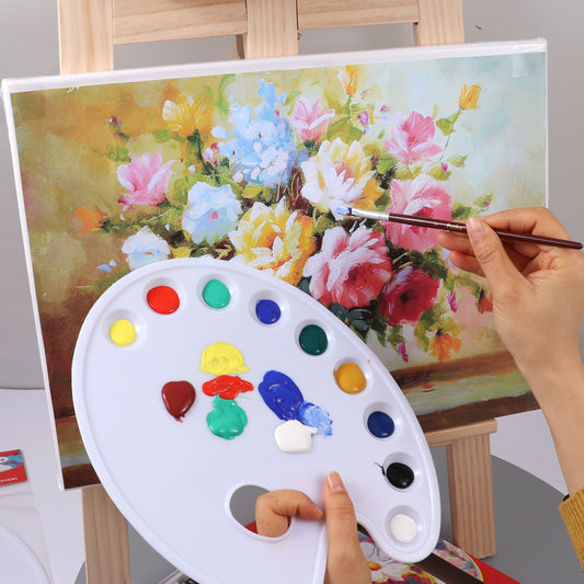 9 Well Professional Art Drawing Plastic Watercolour Mix Paint Tray Naked Palette 28 x 22cm