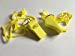 Pack of 15 Yellow Plastic Whistles with Lanyard Neck Cord