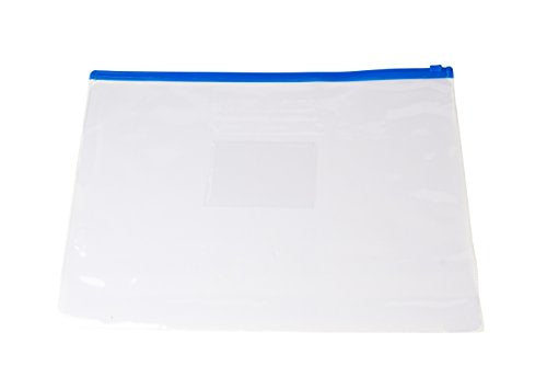 Pack of 12 A4 Blue Zip Zippy Bags